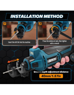 Sierra Inalámbrica ZUYIYI 18V para Corte de Paneles de Yeso 30000RPM 2