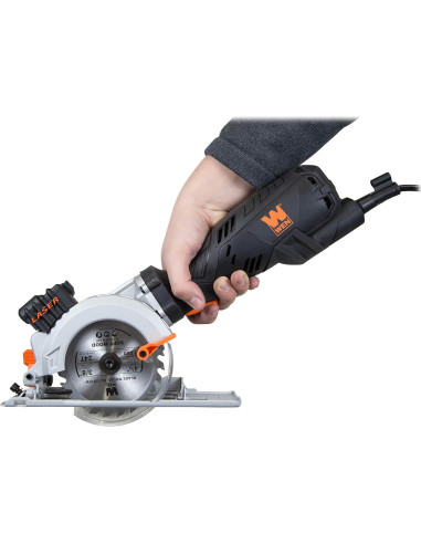 Sierra Circular Compacta WEN 3625 5A 115mm con Laser y Estuche