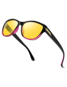 Gafas de Visión Nocturna TJUTR Polarizadas Amarillas para Conducir