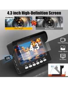 Cámara de Alcantarillado ESANHAO 30M HD 1000TVL 4.3" IPS 2