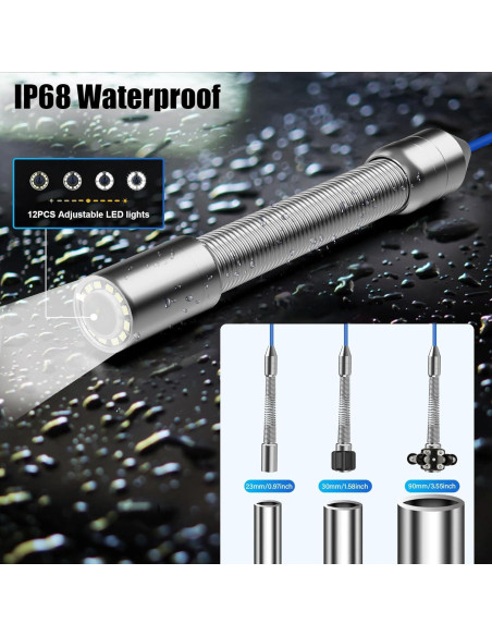 Cámara de Alcantarillado ESANHAO 30M HD 1000TVL 4.3" IPS