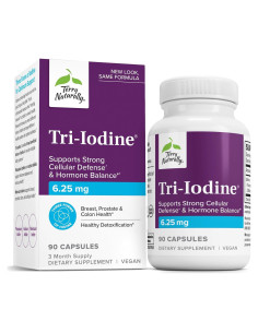 Suplemento de Yodo Terry Naturally Tri-Iodine 90 Cápsulas