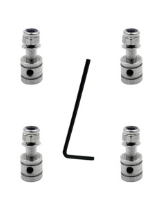 4 Conectores de Varilla de Empuje 2mm Acero Inoxidable URIMPAVIDO