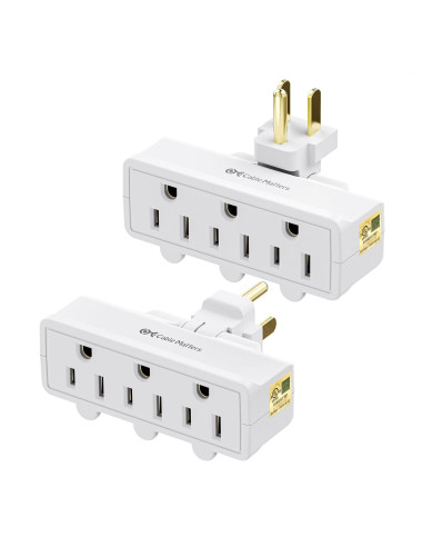 Adaptador de Pared Giratorio 3 Salidas Cable Matters Blanco