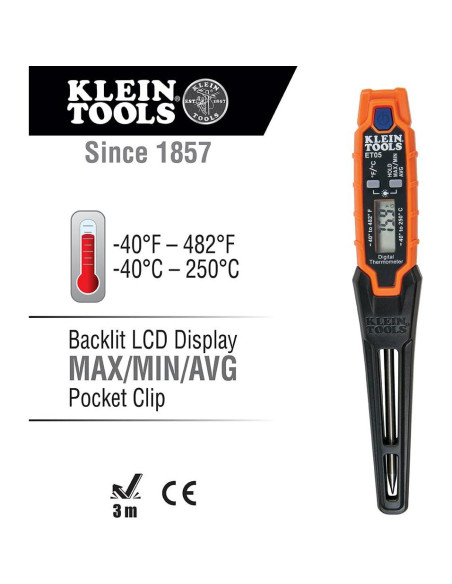 Termómetro Digital Klein Tools ET05, Rango -40 a 250C