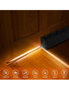 Bloqueador de Corrientes de Aire GDHOMM 76-91 cm Negro 2