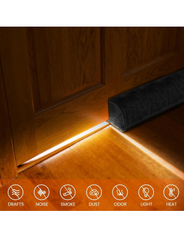 Bloqueador de Corrientes de Aire GDHOMM 76-91 cm Negro