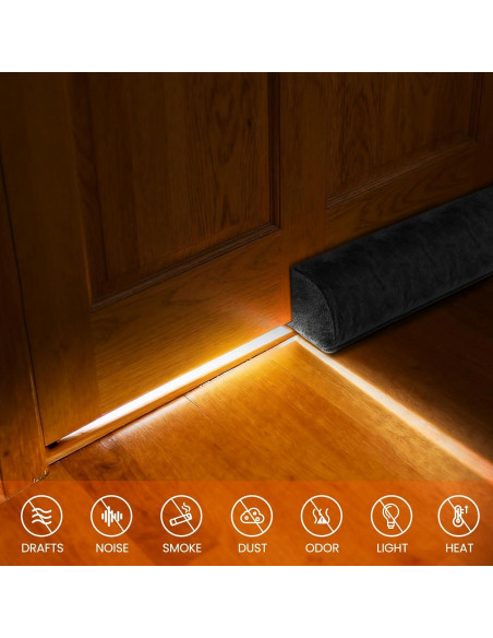 Bloqueador de Corrientes de Aire GDHOMM 76-91 cm Negro