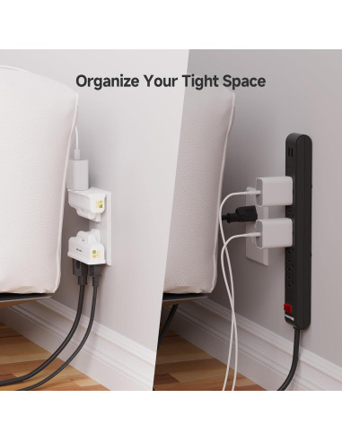 Adaptador de Pared Giratorio 3 Salidas Cable Matters Blanco