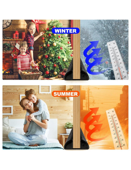 Bloqueador de Corrientes de Aire GDHOMM 76-91 cm Negro