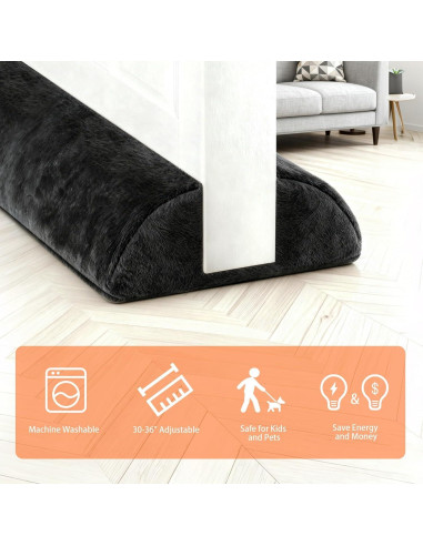 Bloqueador de Corrientes de Aire GDHOMM 76-91 cm Negro