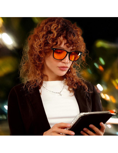 Gafas Bloqueadoras de Luz Azul FEISEDY Ámbar para Hombre y Mujer
