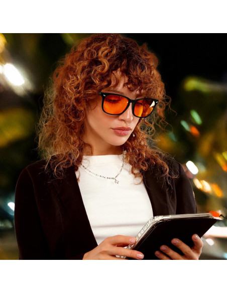 Gafas Bloqueadoras de Luz Azul FEISEDY Ámbar para Hombre y Mujer