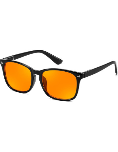 Gafas Bloqueadoras de Luz Azul FEISEDY Ámbar para Hombre y Mujer
