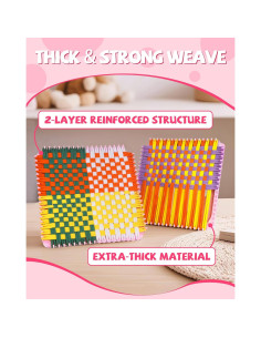 Kit de Telar para Niños CUUCUVA 18.5 cm con 192 Lazos 2