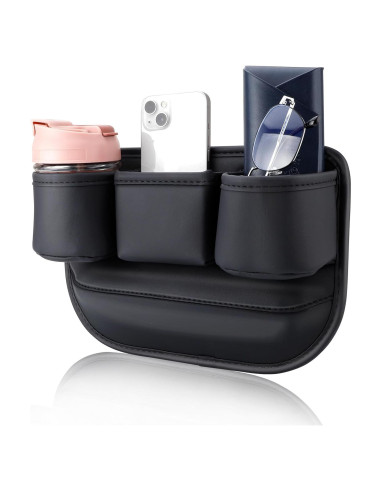 Caja de Almacenamiento LECART para Asiento de Coche con 2 Portavasos