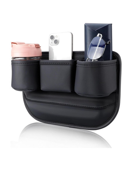 Caja de Almacenamiento LECART para Asiento de Coche con 2 Portavasos