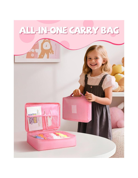 Kit de Telar para Niños CUUCUVA 18.5 cm con 192 Lazos