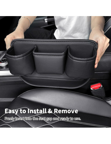 Caja de Almacenamiento LECART para Asiento de Coche con 2 Portavasos