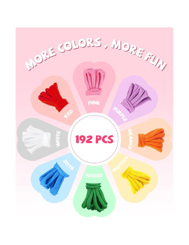 Kit de Telar para Niños CUUCUVA 18.5 cm con 192 Lazos