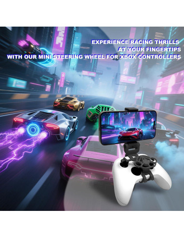 Mini Volante TXW con Soporte para Teléfono Xbox - Negro