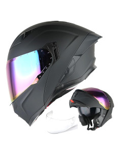 Casco Modular 1Storm KT928 para Motocicleta Doble Visor UV