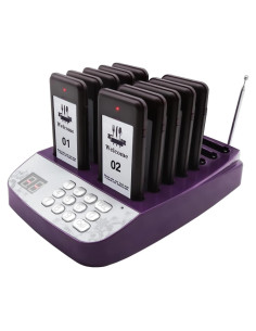 Sistema de Pagers Inalámbrico Daytech 10 Pagers - Buzzer y Vibración