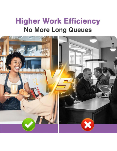 Sistema de Pagers Inalámbrico Daytech 10 Pagers - Buzzer y Vibración