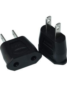 Adaptador de Enchufe Europa a EE. UU. FILSHU 2PCS Negro 2
