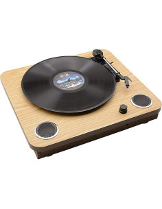 Reproductor de Vinilo Retro EHVYBDX con Altavoz Estéreo 2