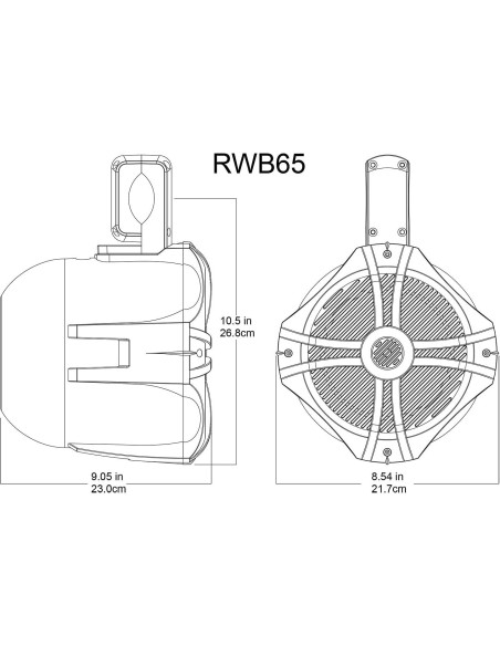 Altavoces de Torre de Wakeboard Rockville RWB65B 6.5" Impermeables