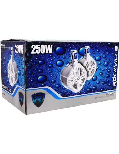 Altavoces de Torre de Wakeboard Rockville RWB65B 6.5" Impermeables