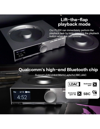 Reproductor de CD SMSL PL200 MQA con DAC AK4499EX Bluetooth 5.1