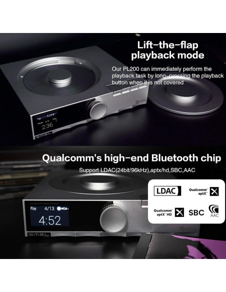 Reproductor de CD SMSL PL200 MQA con DAC AK4499EX Bluetooth 5.1