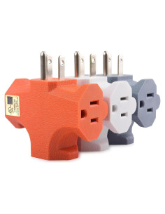 Adaptador de Enchufe de 3 Vías Cable Matters 15A 3-Pack