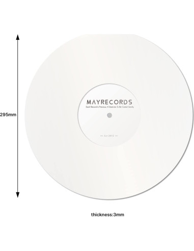 Alfombrilla Antiestática para Turntable 30 cm sdroceRyaM Blanco