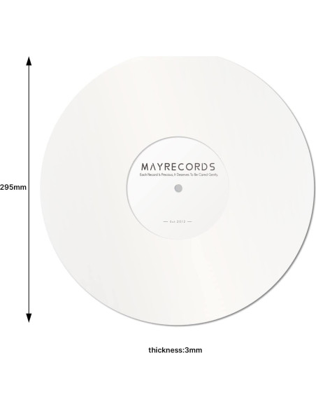 Alfombrilla Antiestática para Turntable 30 cm sdroceRyaM Blanco
