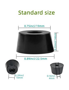 Pies de Aislamiento de Goma Sam&Johnny 4 Pcs - Negro 2