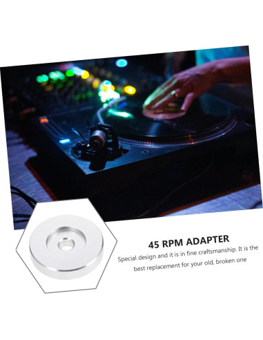 Adaptador de Vinilo NUOBESTY 7 Pulgadas Aluminio Precisión