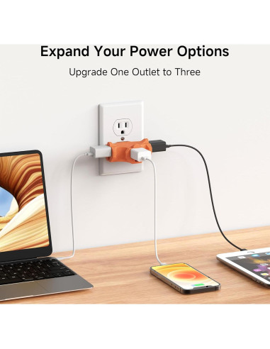 Adaptador de Enchufe de 3 Vías Cable Matters 15A 3-Pack