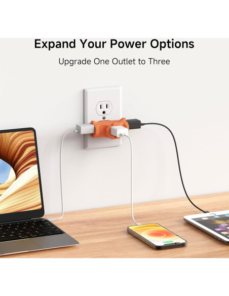 Adaptador de Enchufe de 3 Vías Cable Matters 15A 3-Pack