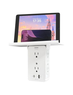 Estante de Pared LAGININE con Toma de Corriente 10 en 1