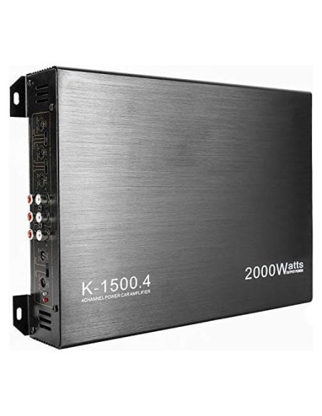 Amplificador de 4 Canales YaeCCC 2000W para Coche K-1500.4