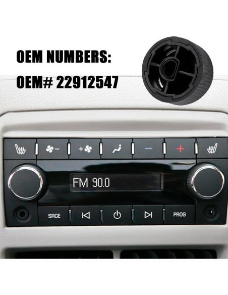 Perilla de Control de Volumen Figpade 2PCS para Coche OEM 22912547