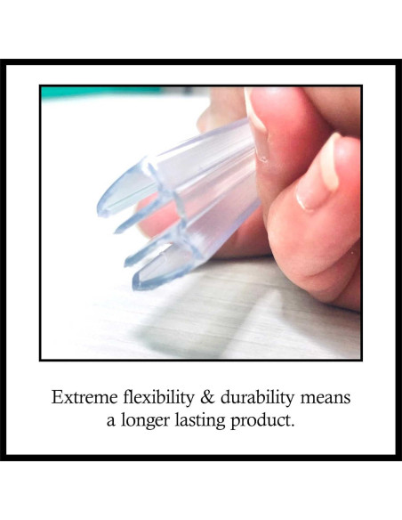 Bisagra de PVC Transparente 36" para Acrílico y Plexiglás