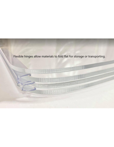 Bisagra de PVC Transparente 36" para Acrílico y Plexiglás