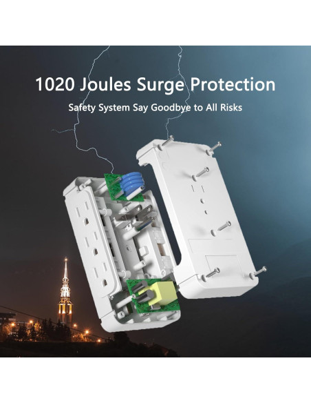 Estante de Pared LAGININE con Toma de Corriente 10 en 1