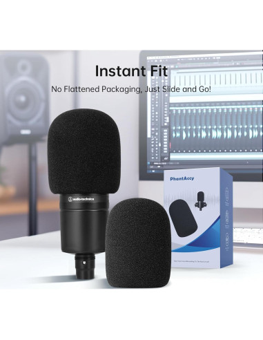 Combo Filtro Pop y Pantalla Audio-Technica AT2020 AT2035