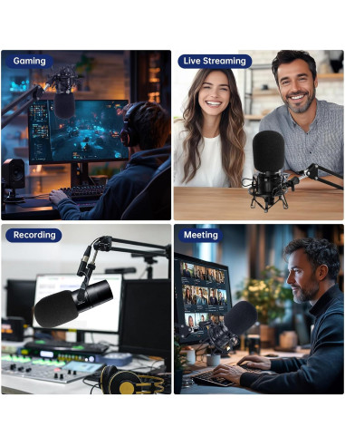 Combo Filtro Pop y Pantalla Audio-Technica AT2020 AT2035