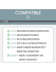Cubierta de Diadema para Auriculares Niukeke ATH M50X y Sony 2